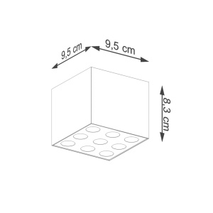 LED-es csillár, Ozzy, 4000K, fekete, 9.5x9.5x8.3 cm - Img 5