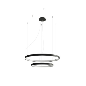 LED-es csillár, Rio 55x78, 4000K, fekete, 78x78x150 cm