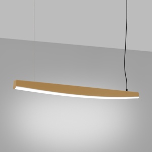LED-es függőlámpa 4000K, Jorun 120, arany, 120x3x210 cm - Img 3