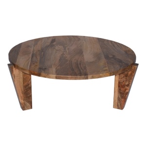 Masuta de cafea, Japandi, Pako, Natural 90x90x35 cm - Img 4