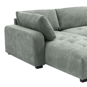 Megfordítható sarokkanapé, Gianco, Pako World, textil, menta, 298x208x85 cm - Img 6