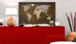 Parafa kép Cinnamon Travels [Cork Map], 120x80 cm - Img 2