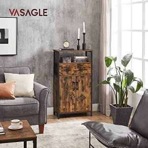 Polc, Vasagle, fekete, 60x30x108 cm