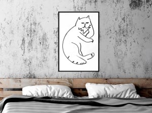 Poszter fekete kerettel, ""Fluffy Rest"", 20x30 cm - Img 2