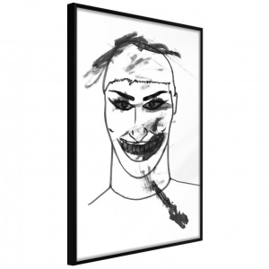 Poszter fekete kerettel, ""Scary Clown"", 20x30 cm