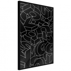 Poszter fekete kerettel, ""Scattered Letters"", 20x30 cm - Img 1