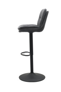 Scaun bar COLVILLE, Gri inchis, 55x94-110x47 cm - Img 4