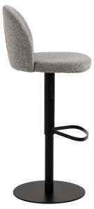 Scaun de bar Patricia, Gri, 109x44x50 cm - Img 5
