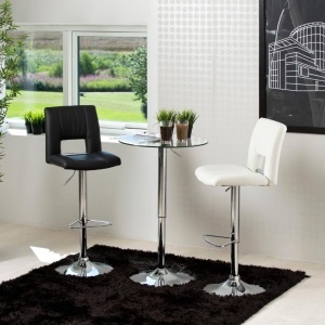 Scaun de bar Sylvia V1, Negru, 115x41.5x52 cm - Img 2
