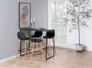 Scaun de bar Wilma, Gri, 101x46.6x51 cm - Img 2