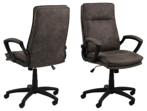 Scaun de birou Brad, Gri, 115x67x69.5 cm - Img 4