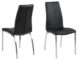Scaun dining Asama V1, Negru, 95x43.5x57 cm - Img 3