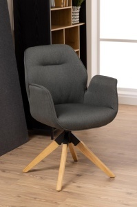 Scaun dining Aura, Gri, 91x60.5x58.5 cm - Img 3