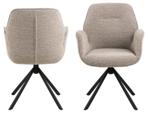 Scaun dining Aura V1, Bej, 90x62x61 cm - Img 4