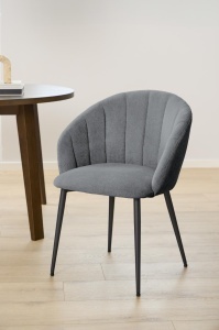 Scaun dining Daniella, Gri, 80x62x57 cm - Img 2