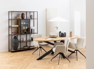 Scaun dining Laura, Bej, 86x57x61.5 cm
