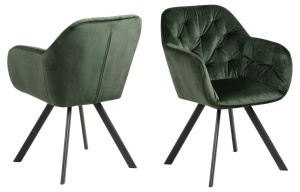 Scaun dining Lola, Verde, 81.5x57.5x61.5 cm - Img 3