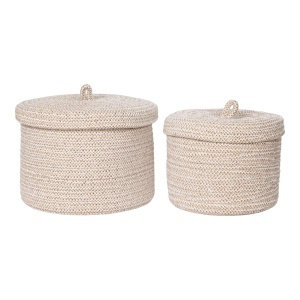Set 2 piese Cosuri decorative Sebal, Bej, 18x18x14 cm - Img 5