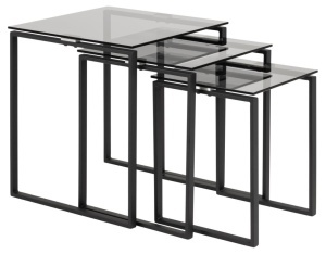 Set 3 piese Masute de cafea Katrine, Gri, 55x50x50 cm - Img 2