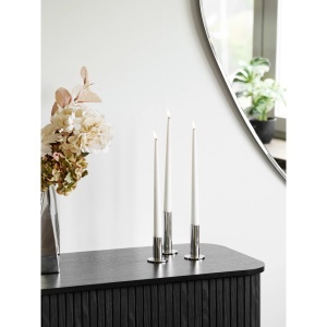 Set 3 piese Suporturi pentru lumanari Candle Holders, Argintiu, 11.5x11.5x9 cm - Img 3