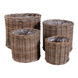 Set 4 piese Cosuri Bogor, Natura, 40x40x35 cm - Img 3