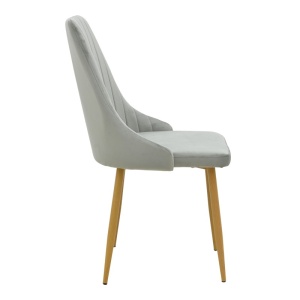 Set masa si scaune dining, 5 buc, Azori Antoro, Pako, Gri 100x100x75 cm - Img 8