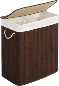 Szennyeskosár 100 L, Songmics, LCB72Z, fekete, 51.5 x 31.5 x 61.5 cm