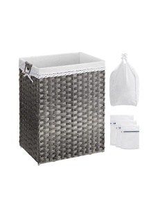 Szennyeskosár, Songmics, LCB390G01, 90L, szürke