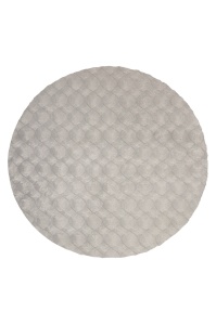 Szőnyeg kerek, Diamond Cut, szürke, 120x120 cm