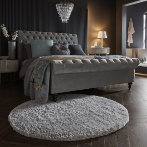 Szőnyeg kerek, Feather Soft, Flair Rugs, szürke, 133X133 cm