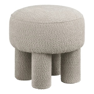 Taburet circular Canberra, Nisip inchis, 43x43x43 cm - Img 5