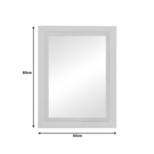 Tükör, Joliene, Pako World, fehér, 60x80x2.1 cm - Img 2