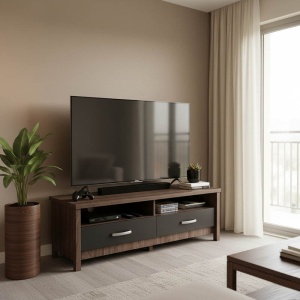 TV-konzol, Podizor, barna, 120x45x42.5 cm