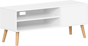 TV-szekrény, Vasagle, Fehér, 120x40x49 cm - Img 2