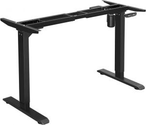 Állítható íróasztal váz, Songmics, fekete, 110-155x58x68-116 cm