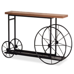 Asztalka Bike, fekete, 148x28x85 cm