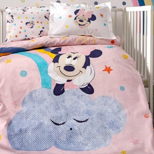 Baba ágyneműhuzat, Minnie Mouse Sun, 100% pamut