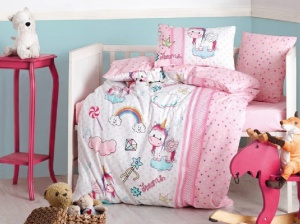 Baba ágyneműhuzat, Unicorn, 100% pamut