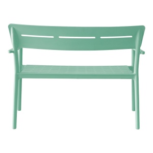 Banca pentru doua persoane Cadrin, Verde menta, 60x117x83 cm - Img 5