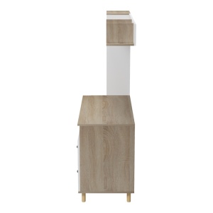 Birou cu biblioteca, Kontor, Pako, Alb 160x50x158.2 cm - Img 6