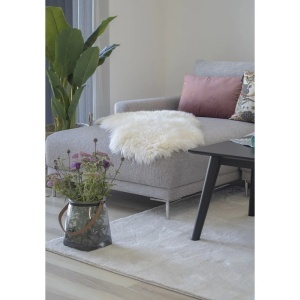 Blana decorativa de miel, Alb, 85x50x5 cm - Img 3