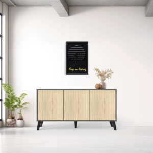 Büfé szekrény, Billie, sonoma, 40x149x77 cm
