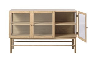 Bufet ELBA, Stejar deschis, 43x88x140 cm - Img 2