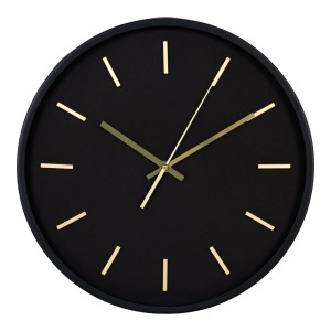 Ceas de perete Kensington, Negru, 4.5x35x35 cm - Img 3