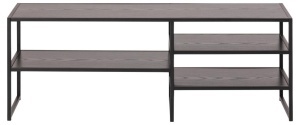 Comoda TV Seaford, Negru, 46x120x33 cm - Img 4