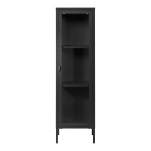 Dulap vitrina Brisbane, Negru, 35x40x140 cm - Img 5