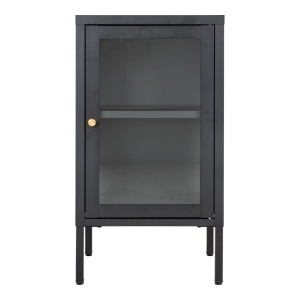 Dulap vitrina Cabinet, Negru, 35x38x70 cm - Img 5