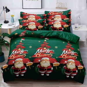 Egyszemélyes télapós ágyneműhuzat, Jolly V46, Finom pamut (flanel)