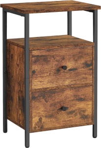 Éjjeliszekrény, Vasagle, LET521B01, Rusztikus barna, 38x28x60 cm