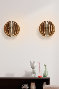 Fali lámpa, 208, dió, 19.5x19.5x19.5 cm